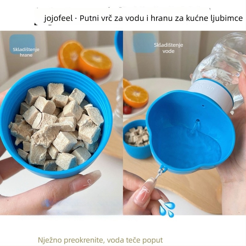 Prenosna posuda za vodu i hranu za kućne ljubimce, sklopiva, za pse i mačke