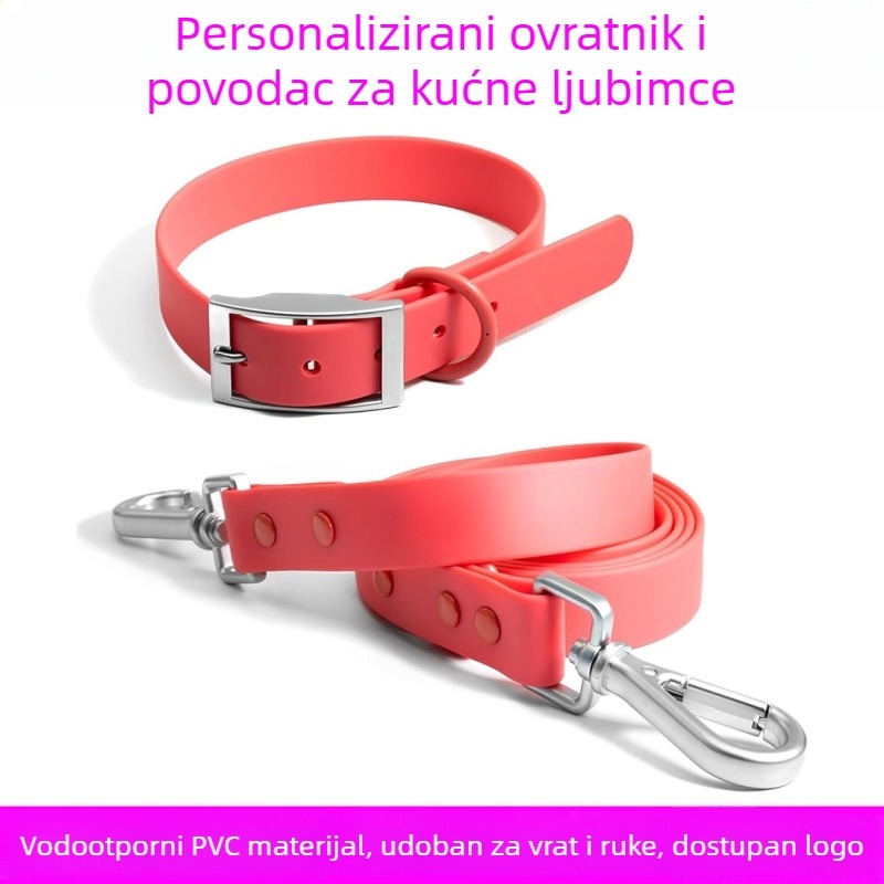 One Joy PVC set za pse: ogrlica i povodac, udoban, ne steže vrat, prilagodljiv