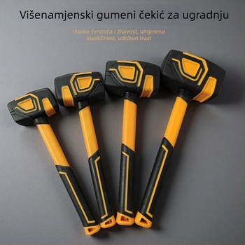 Veliki gumeni čekić za postavljanje pločica i građevinske radove – višenamjenski čekić s kandžom