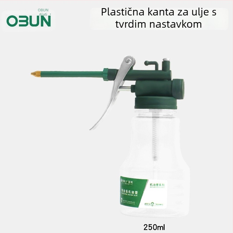Plastična posuda za ulje, prozirna raspršiva boca, cijev 250 mm, metalni pištolj za točenje 500 mm, injektor ulja, visokotlačni uređaj