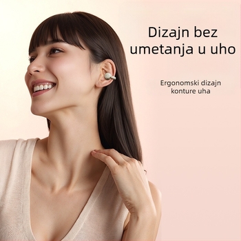 2025 nove bežične slušalice za uho s klipom, Bluetooth, prozirni digitalni zaslon, redukcija šuma, HD pozivi, dug otpor baterije, IPX4, stereo