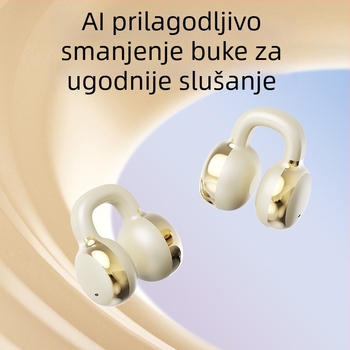 2025 nove bežične slušalice za uho s klipom, Bluetooth, prozirni digitalni zaslon, redukcija šuma, HD pozivi, dug otpor baterije, IPX4, stereo