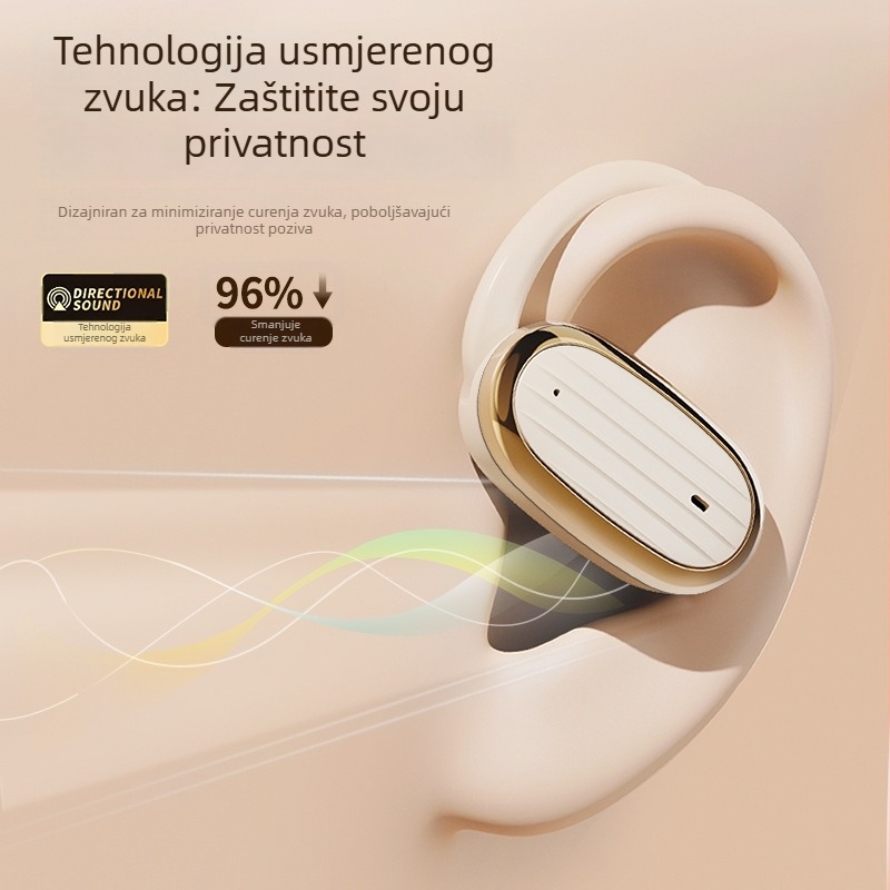 BS Bežične Bluetooth slušalice s kuka za uho, potlačenje buke, IPX5, trajanje baterije 4–8 sati, pozivi i glazba, digitalni zaslon, sportski stil