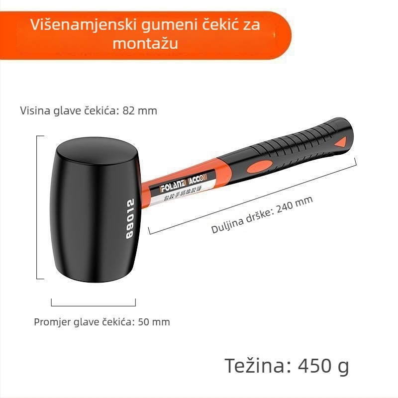 Gumeni čekić za postavljanje pločica – veliki alat za podne pločice