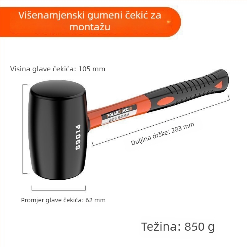 Gumeni čekić za postavljanje pločica – veliki alat za podne pločice