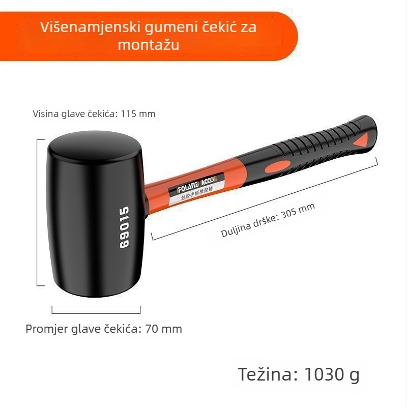 Gumeni čekić za postavljanje pločica – veliki alat za podne pločice