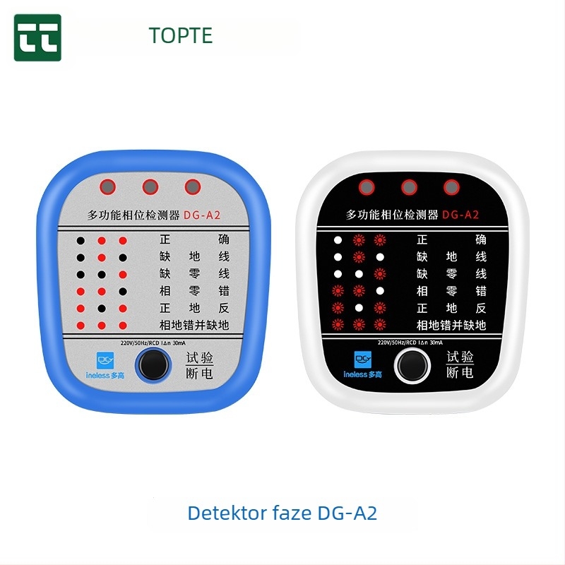 Višenamjenski tester utičnice s faznim detektorom, kućni fazni detektor i tester curenja instalacije, model A2
