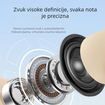 2025 bežične Bluetooth slušalice, polu-ušni dizajn, sportski stil, visokokvalitetan zvuk, dugi vijek baterije, unisex
