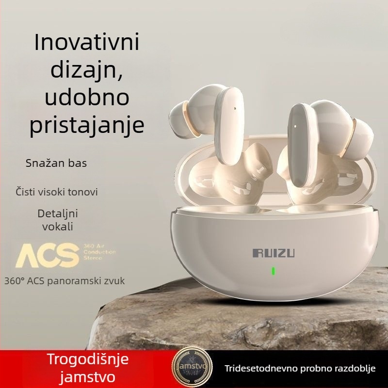 2025 bežične Bluetooth slušalice, polu-ušni dizajn, sportski stil, visokokvalitetan zvuk, dugi vijek baterije, unisex