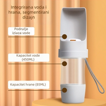 Odvojiva vanjska posuda za vodu za kućne ljubimce, 2-in-1 posuda za vodu i hranu