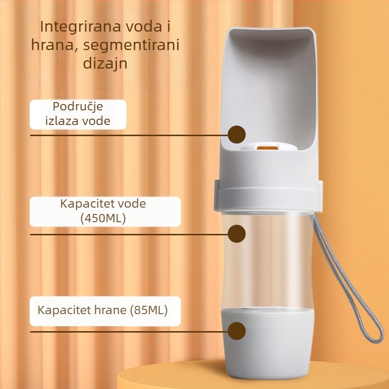 Odvojiva vanjska posuda za vodu za kućne ljubimce, 2-in-1 posuda za vodu i hranu