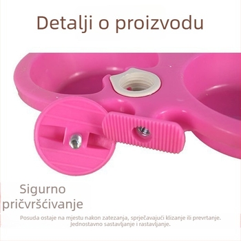Automatski dispenzer vode i hrane za kućne ljubimce, viseća dvostruka zdjela za pse, za hranjenje i piće