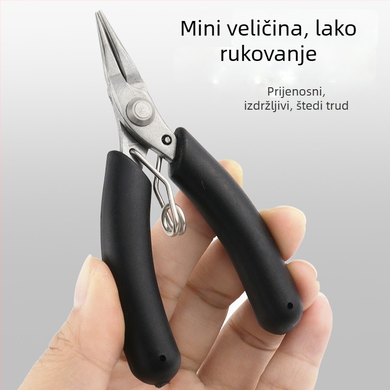 Klešta od nehrđajućeg čelika za dlan – ručno izrađeni DIY alati za nakit, mali: kliješta s tankim vrhom, dijagonalna kliješta i kliješta za rezanje