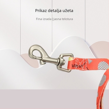Ispisano vodilo za kućne ljubimce za mala i srednja psa, prilagodljivi prsni remen, Teddy šetnja vodilica, vodilica za mačke i pse, izvlačivi