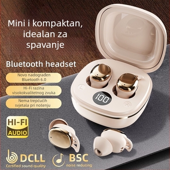 S601 Bluetooth slušalice za spavanje – Mini nevidljive, udobne za dulje nošenje, vodootporne, dvostrani stereo, Bluetooth 6.0, više od 8 sati trajanja baterije