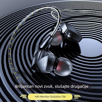 2020 In-ear slušalice s kabelskim upravljačem, snažan bas i mikrofon, za sport i gaming, Hi-Fi slušalice