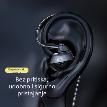2020 In-ear slušalice s kabelskim upravljačem, snažan bas i mikrofon, za sport i gaming, Hi-Fi slušalice