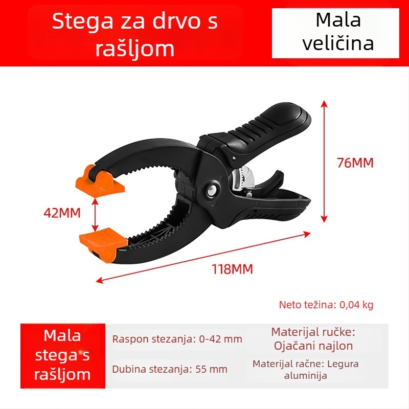 Set G- i C-stezaljki za drvarstvo, velika F-stezaljka s ručnim mehanizmom