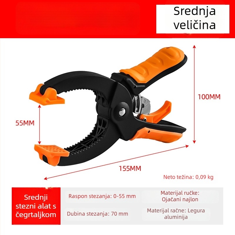 Set G- i C-stezaljki za drvarstvo, velika F-stezaljka s ručnim mehanizmom