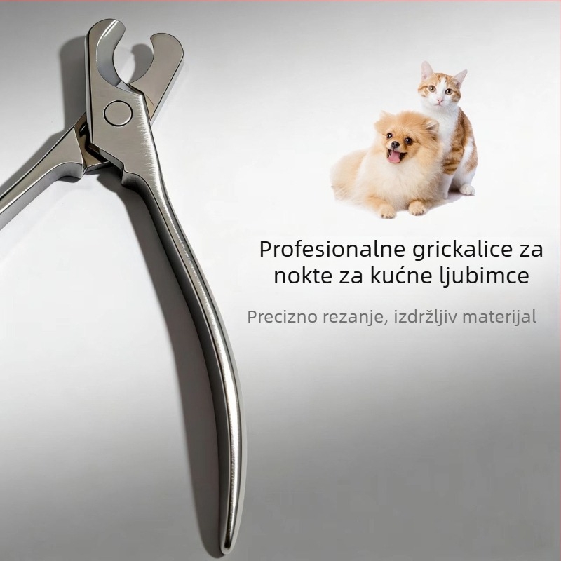 Kliešte za nokte od nehrđajućeg čelika za kućne ljubimce, mačke i pse, profesionalna kvaliteta