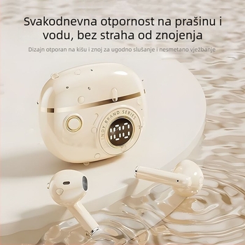 J08C In-ear Bluetooth slušalice — bežične zvuk, sportsko slušanje, redukcija buke, elegantan dizajn, dugotrajna baterija za live streaming