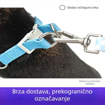 PVC vodootporni harnes za pse s ljetnim prugama, za male i srednje pse, protiv bijega