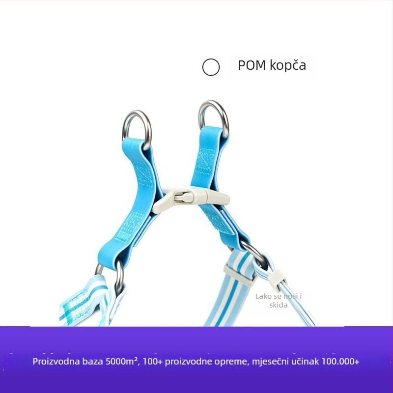 PVC vodootporni harnes za pse s ljetnim prugama, za male i srednje pse, protiv bijega