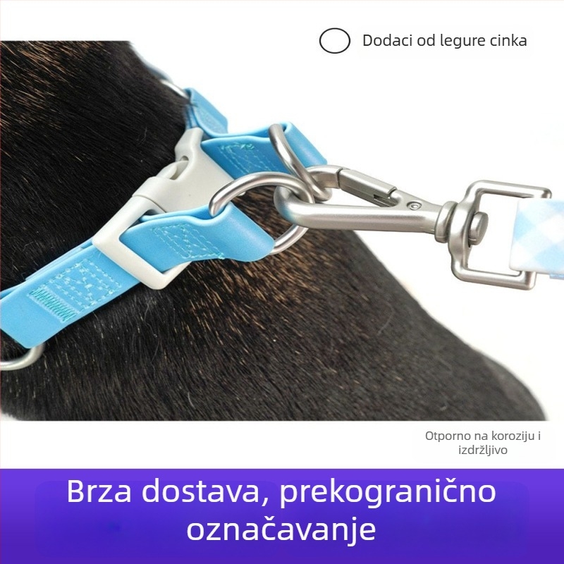 PVC vodootporni harnes za pse s ljetnim prugama, za male i srednje pse, protiv bijega
