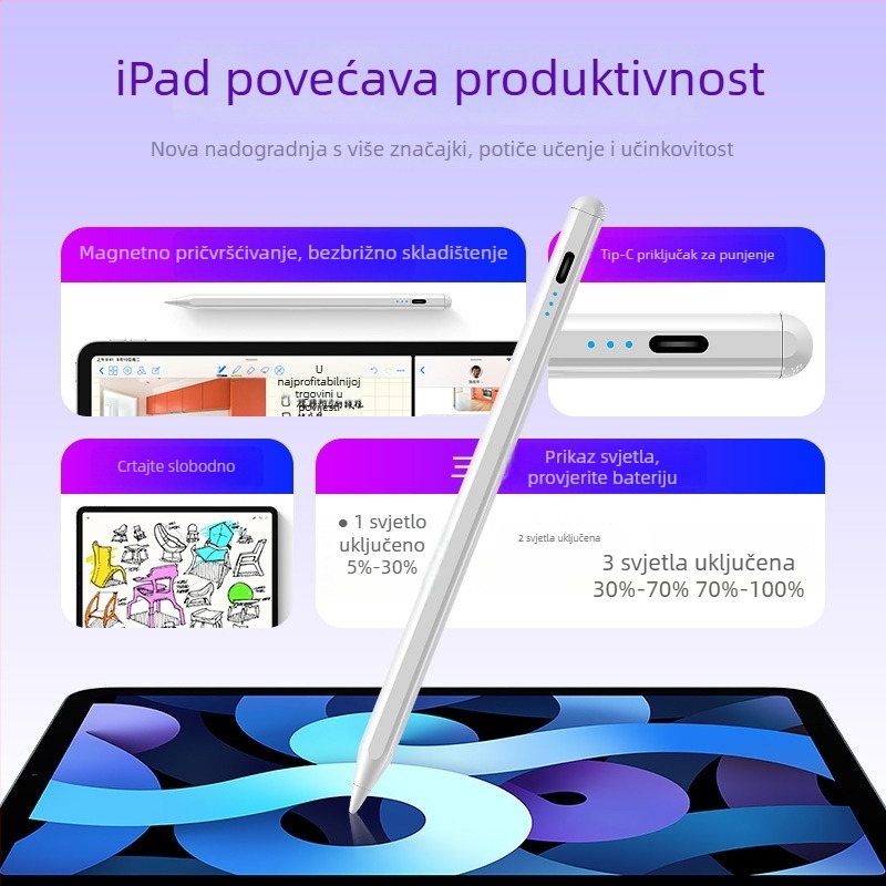 Magnetski stylus za iPad i Android tablete – dodirni stylus za tablet i telefon