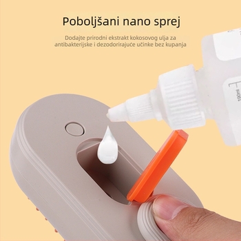 Četka za njegu kućnih ljubimaca s raspršivačem i parnom funkcijom, njega dlake mačaka i pasa, uklanjanje dlaka jednim pritiskom, četka za kupanje mačaka