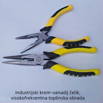 Industrijske klešta s dugim nosom, krom-vanadijev čelik, 6 i 8 inča, prijenosni alat za skidanje izolacije žice
