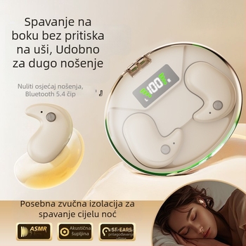 Y190 slušalice za spavanje s kostnom kondukcijom, mini Bluetooth slušalice, digitalni zaslon, redukcija šuma, duga trajnost baterije