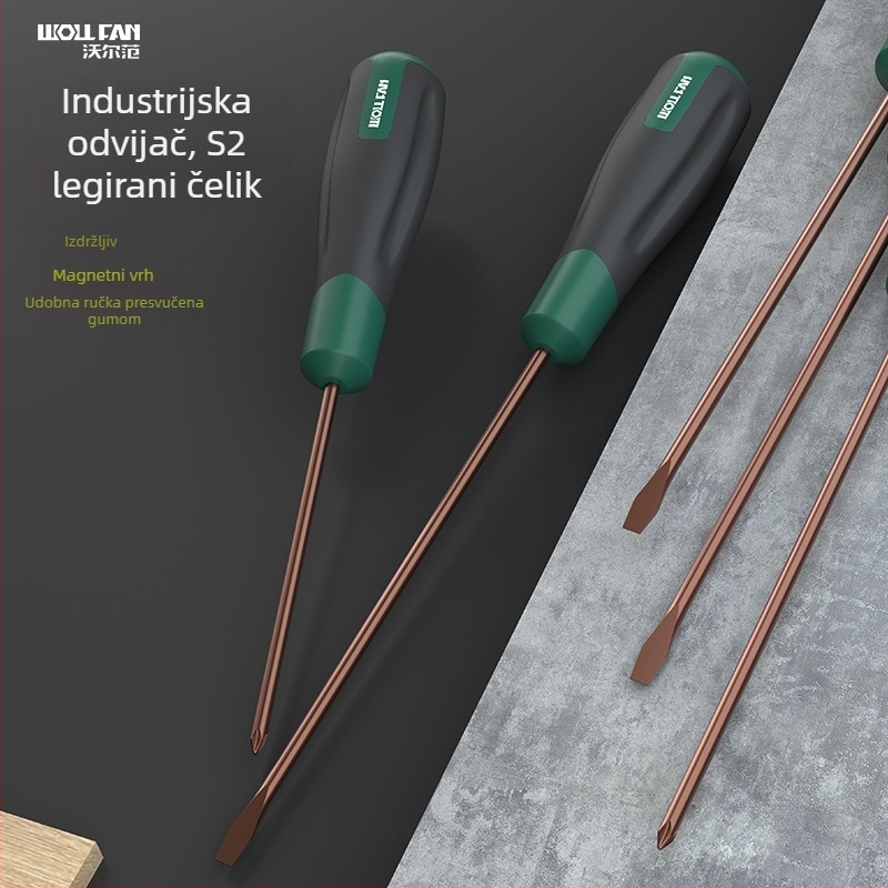 Wallfan skup vijaka, magnetska i izolirana, s malim križnim (Phillips) i ravnim odvijačem, višenamjenski magnetski alat