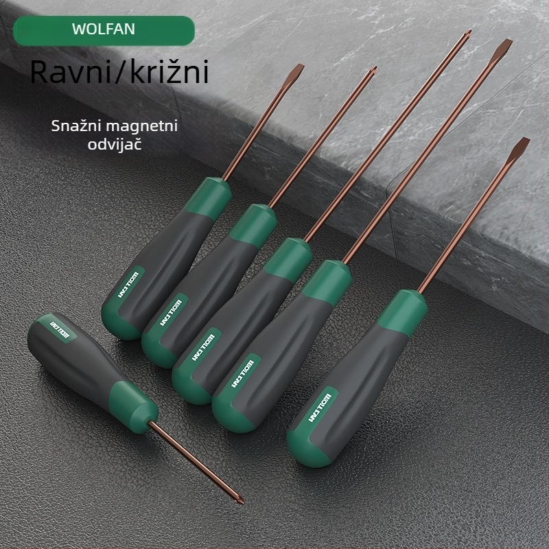 Wallfan skup vijaka, magnetska i izolirana, s malim križnim (Phillips) i ravnim odvijačem, višenamjenski magnetski alat
