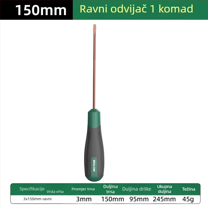 Wallfan skup vijaka, magnetska i izolirana, s malim križnim (Phillips) i ravnim odvijačem, višenamjenski magnetski alat