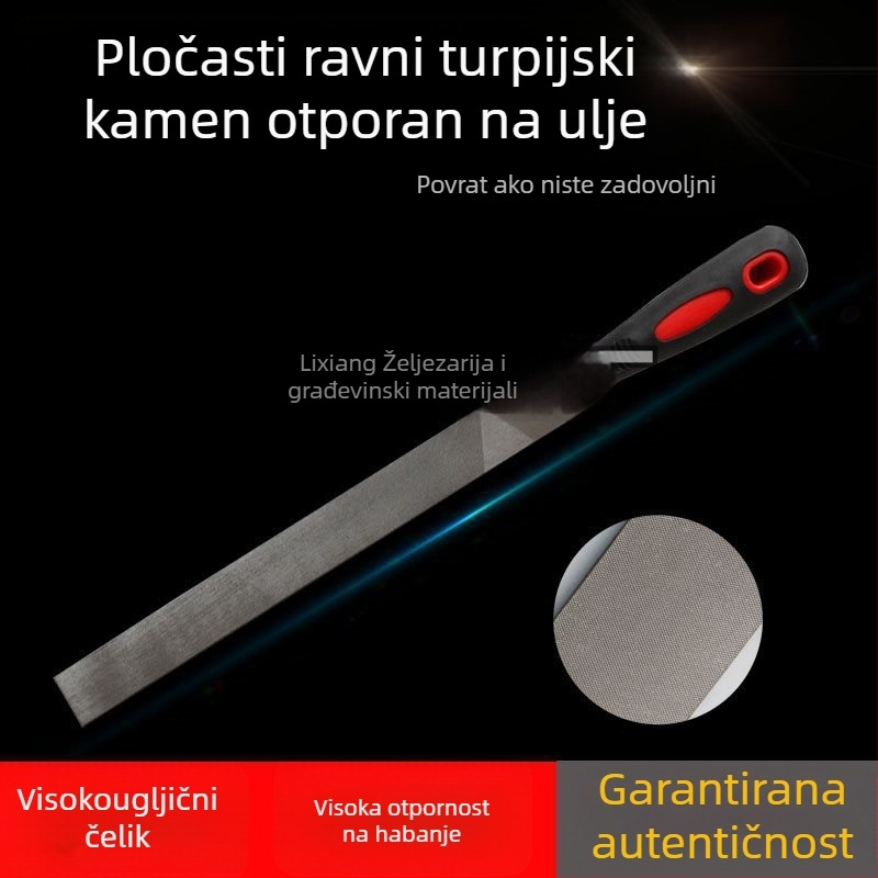 Masno polirani fajl s iznimno finim zubima, ravna glava, pločasti fajl za usklađivanje i poliranje