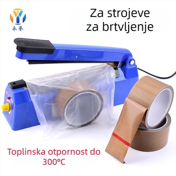 Teflonska traka visoke temperature, otporna na habanje, izolacijska, otporna na vatru, neprijanjajuća, vakuumski pakirana (20 mm × 10 m)