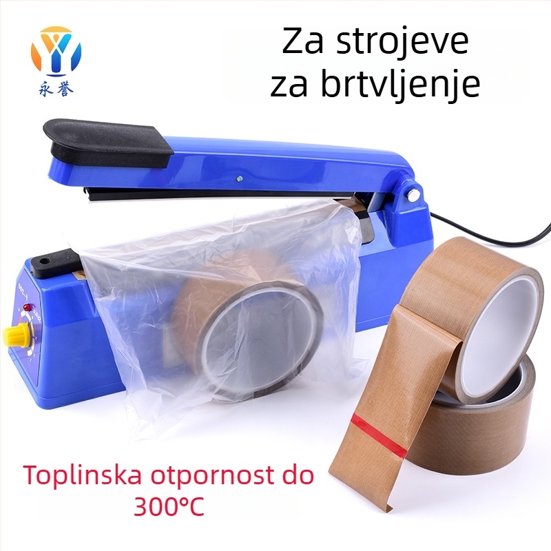 Teflonska traka visoke temperature, otporna na habanje, izolacijska, otporna na vatru, neprijanjajuća, vakuumski pakirana (20 mm × 10 m)