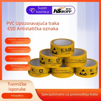 ESD traka za zonu zaštite i označavanje poda, PVC, širina 4,8 cm, duljina 18 m ili 30 m