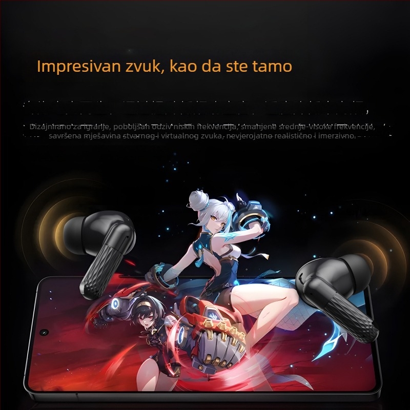 Bežične Bluetooth slušalice u uho, Hi-Fi zvuk, duga baterija, redukcija buke