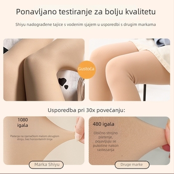 Najlonke za plus veličine u boji kože, s flis podstavom, sjajan završetak, za sve sezone