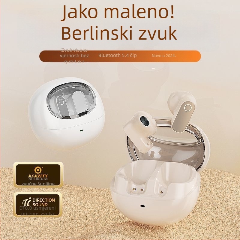 GT550 Bežične Bluetooth slušalice, 2025 novi model, dug vijek baterije, redukcija šuma, pozivi, TWS kompatibilnost