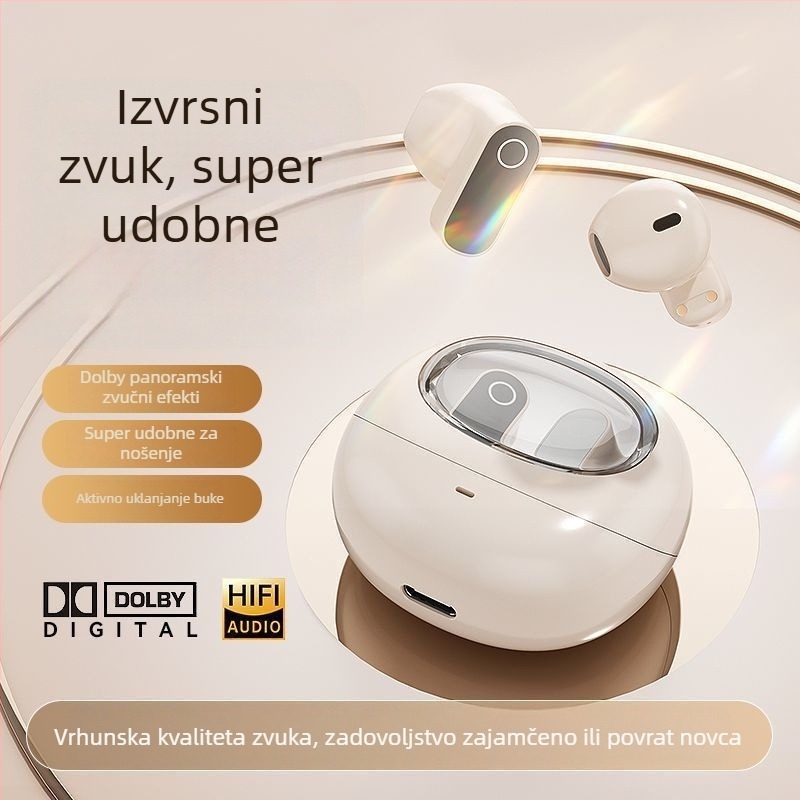 GT550 Bežične Bluetooth slušalice, 2025 novi model, dug vijek baterije, redukcija šuma, pozivi, TWS kompatibilnost