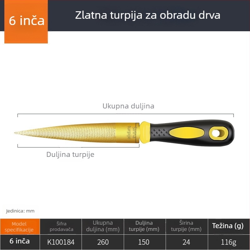 Mali alat za popravak cipela i poliranje, čvrsti metalni alat za drvo