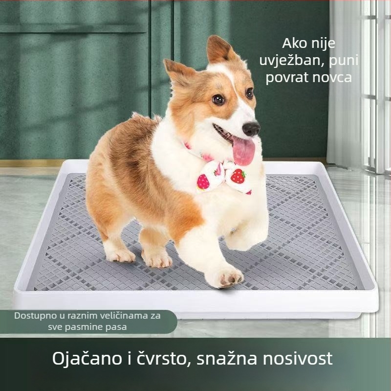 Ekstra velika kućna toalet za pse s zaštitom od prskanja i stupom, s mogućnošću ispiranja, za kućnu uporabu