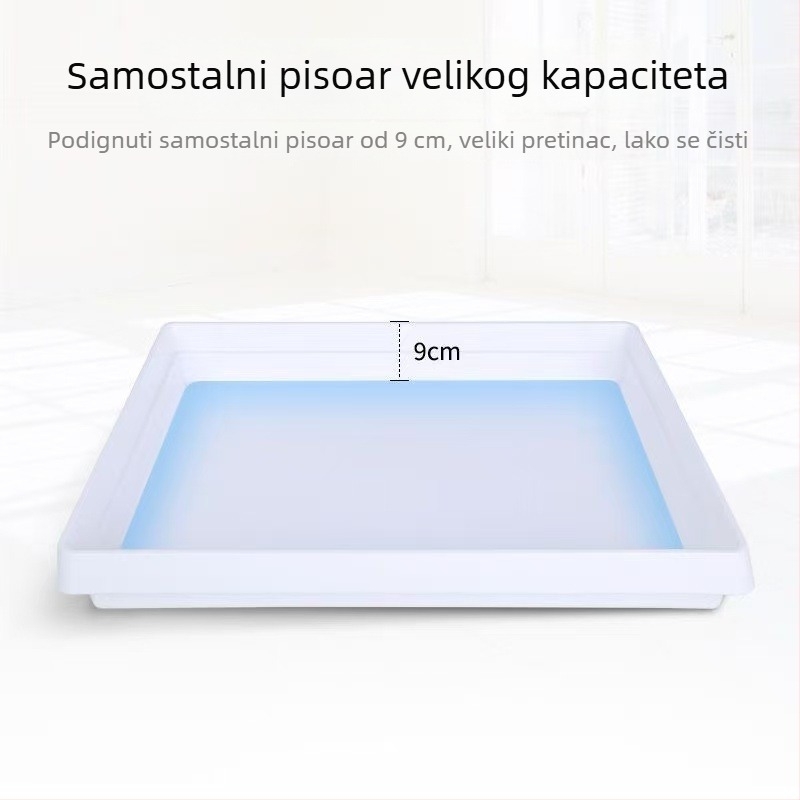 Ekstra velika kućna toalet za pse s zaštitom od prskanja i stupom, s mogućnošću ispiranja, za kućnu uporabu
