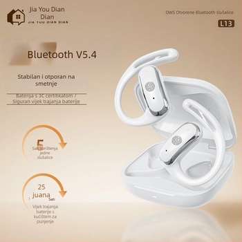Slušalice s kostnom vodom Bluetooth, pričvršćene za uho, sportske, dvostrani stereo, visoka kvalit zvuka, više od 8 sati trajanja baterije, model L13