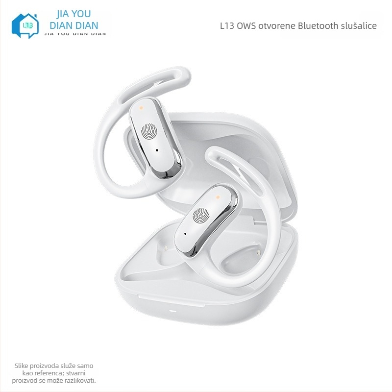 Slušalice s kostnom vodom Bluetooth, pričvršćene za uho, sportske, dvostrani stereo, visoka kvalit zvuka, više od 8 sati trajanja baterije, model L13