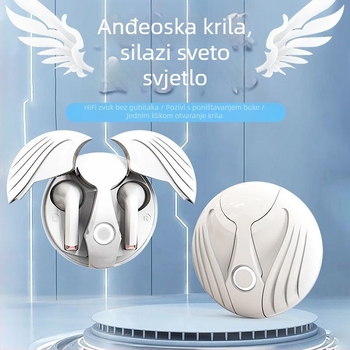 Angel Wings Bluetooth slušalice – bežične, dugotrajna baterija, redukcija buke, za sport