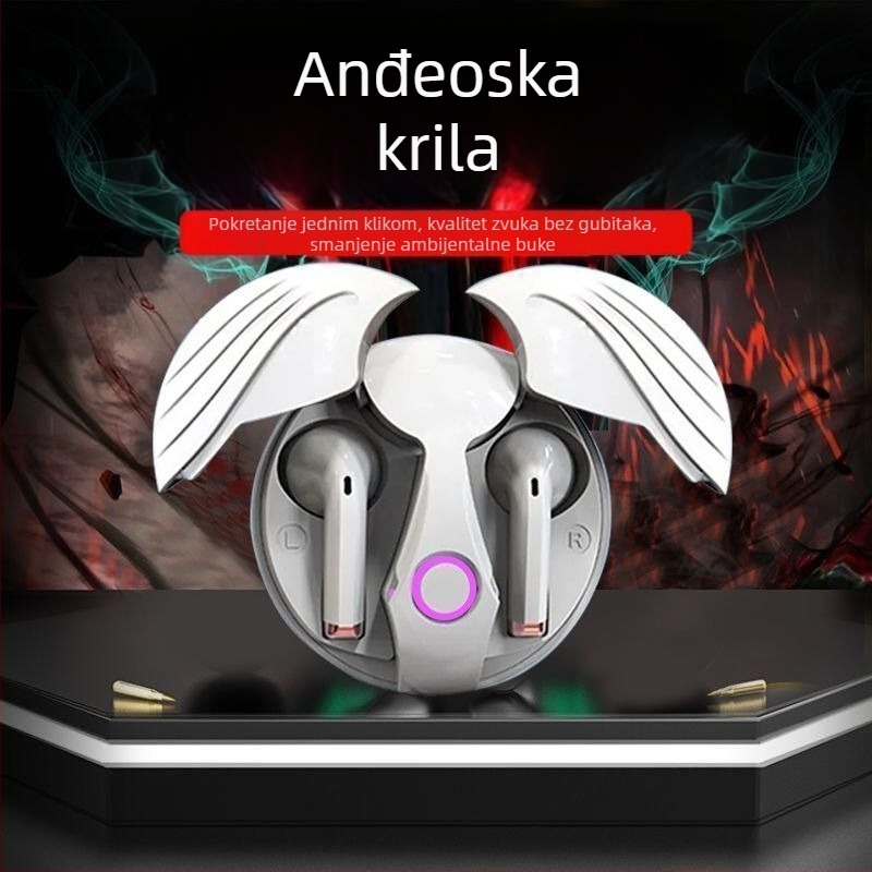 Angel Wings Bluetooth slušalice – bežične, dugotrajna baterija, redukcija buke, za sport